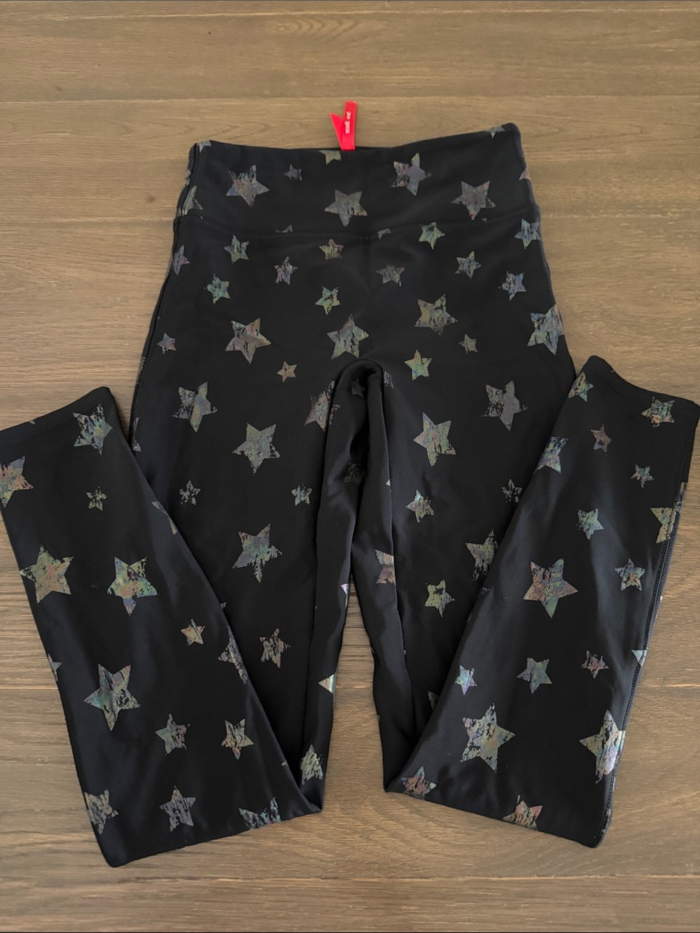 Girls’ Black Star-Print Spanx Leggings